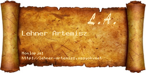 Lehner Artemisz névjegykártya